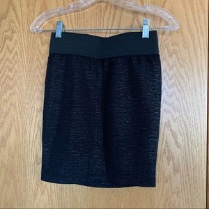 Sparkly black pencil skirt